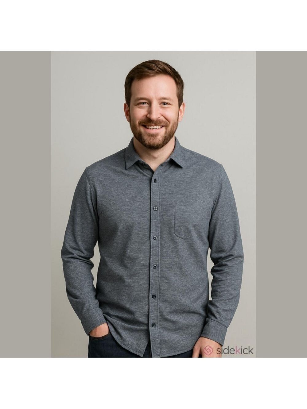 Coolibar Navy Button Down Shirt Men's XXL